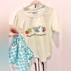 Monster Mash Kids Shirt - Cream